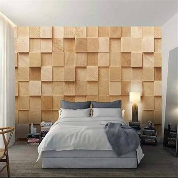 Amazon | 壁画壁紙3D木目調丸太シンプルツールホーム改善背景壁